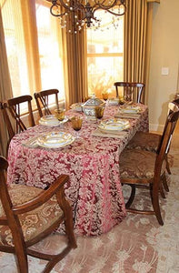 Rectangular Miranda Damask Tablecloth