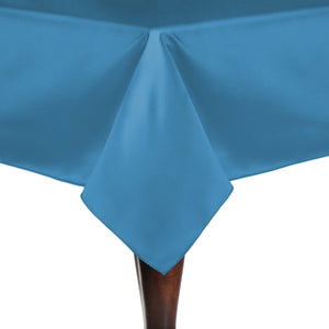Turquoise 72" x 72" Square Duchess Satin Tablecloth