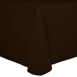 Chocolate 60" x 120" Rectangular Spun Poly Tablecloth