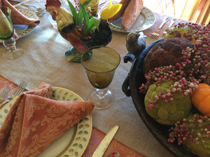 Miranda Damask tablecloth and dinner napkins