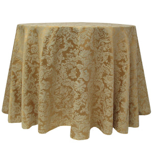Round Miranda Damask Tablecloth