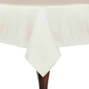 Ivory 54" x 54" Square Poly Premier Tablecloth - Premier Table Linens - PTL 