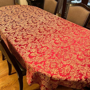Miranda Damask Oval Tablecloth - Premier Table Linens