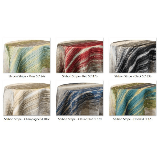 Shibori Stripe Oval Tablecloth