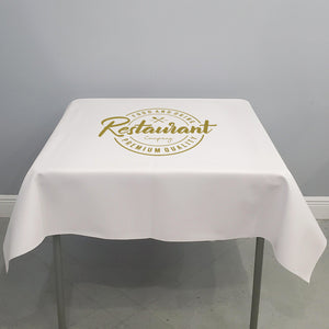 Square Vinyl Logo Tablecloth - Premier Table Linens