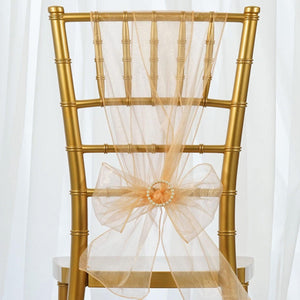 10 Organza Chair Sashes - Premier Table Linens