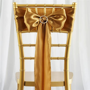 10 Satin Chair Sashes - Premier Table Linens