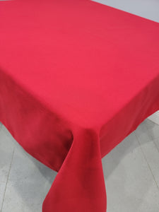 Red 52" x 114" Rectangular Spun Poly Tablecloth Special - Premier Table Linens - PTL 