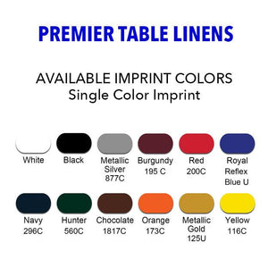 Informational Graphic of available imprint colors 