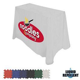 White custom front printed tablecloth for Noodles and Company