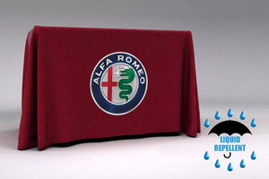 4-foot custom printed liquid repellent tablecloth for Alfa Romeo