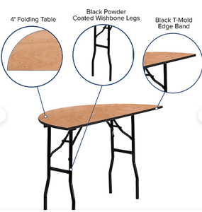 48" Half Round Table - Advantage - Premier Table Linens - PTL 