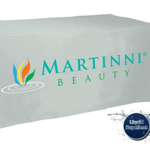 5-foot liquid repellent table throw for Martinni Beauty Salons