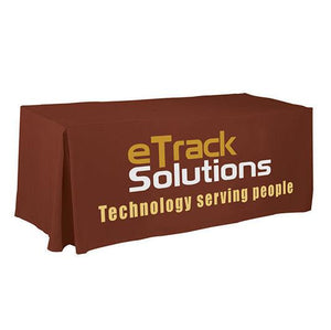6' fitted logo tablecloth front panel print table cover
