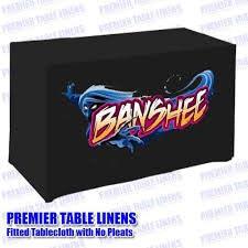 Fitted liquid Repellent table cover with full-color print for Banshee Haunted house