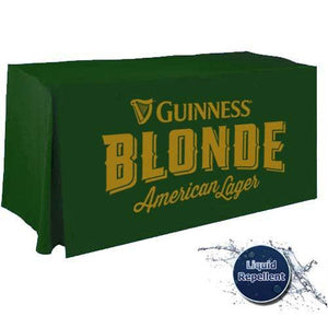 6-foot liquid repellant fitted tablecloth for Guinness 
