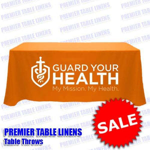6' Custom Printed Table Throw - Front Panel Print - Premier Table Linens - PTL 