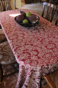 Rectangular Fitted Tablecloth Standard 29" Height Miranda Damask - Premier Table Linens - PTL 