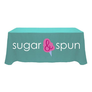 Mock-up of an 8-foot tablecloth printed in full color for the Sugar and spun candy company