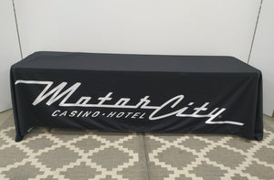 Custom Printed Tablecloth with front panel print for Motor City Casino and Hotel