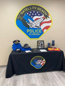 Printed corporate tablecloth for the Sattelite beach police department