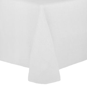 White 90" x 132" Rectangular Havana Tablecloth - Premier Table Linens - PTL 