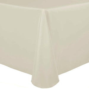 Ivory 60" x 120" Rectangular Poly Premier Tablecloth - Premier Table Linens - PTL 
