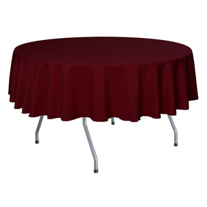 Cherry Red 120" Round Poly Premier Tablecloth - Premier Table Linens - PTL 
