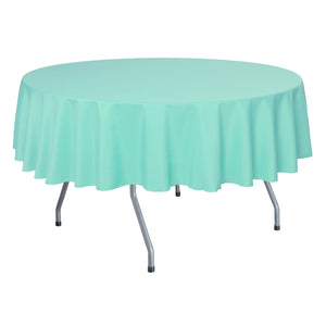 Aqua 96" Round Poly Premier Tablecloth - Premier Table Linens - PTL 