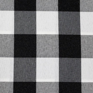 Black / White 60" x 120" Rectangular Poly Check Tablecloth - Premier Table Linens - PTL 