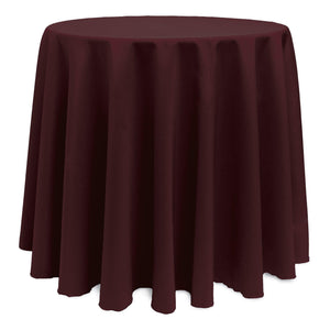 Burgundy 90" Round Poly Premier Tablecloth - Premier Table Linens - PTL 