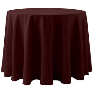 Burgundy 90" Round Spun Poly Tablecloth - Premier Table Linens - PTL 