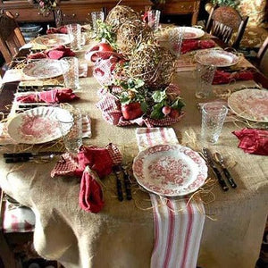 Burlap Oval Tablecloth - Premier Table Linens - PTL 