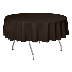 Chocolate 132" Round Poly Premier Tablecloth - Premier Table Linens - PTL 