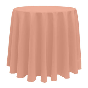 Coral 132" Round Poly Premier Tablecloth - Premier Table Linens - PTL 