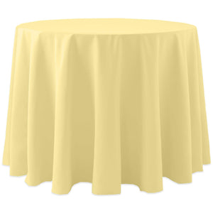 Cornsilk 108" Round Spun Poly Tablecloth - Premier Table Linens - PTL 