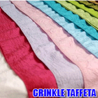 Crinkle Crushed Taffeta Fabric By The Yard 50