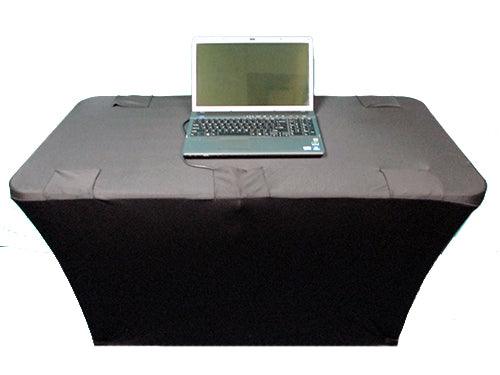 DJ Event Spandex Table Scrims - Hidden Cable Holes