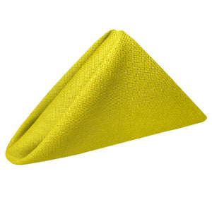 Havana napkin in lemon color Folded in a triangle form