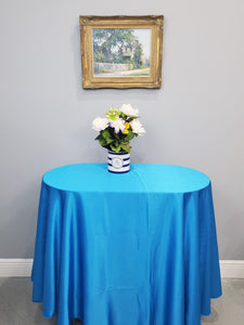Oval Duchess Satin Tablecloth - Premier Table Linens - PTL 
