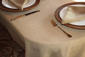 Faux Burlap Oval Tablecloth - Premier Table Linens - PTL 