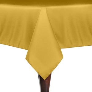 Goldenrod 54" x 54" Square Poly Premier Tablecloth - Premier Table Linens - PTL 