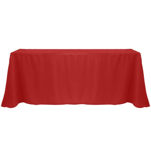 Holiday Red 90" x 132" Rectangular Poly Premier Tablecloth - Premier Table Linens - PTL 