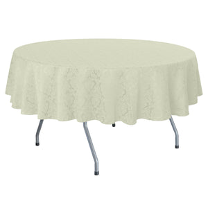Ivory 90" Round Saxony Damask Tablecloth - Premier Table Linens - PTL 