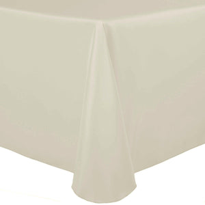 Ivory 90" x 132" Rectangular Poly Premier Tablecloth - Premier Table Linens - PTL 