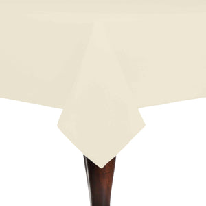 Ivory 90" x 90" Square Spun Poly Tablecloth - Premier Table Linens - PTL 