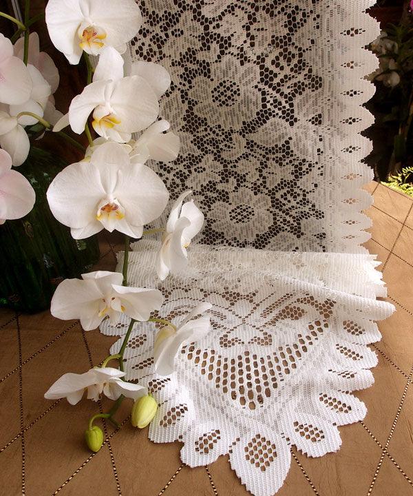 Lace Table Runner, 13" x 120" / Ivory Lace Table Runner, 13" x 120" / Ivory