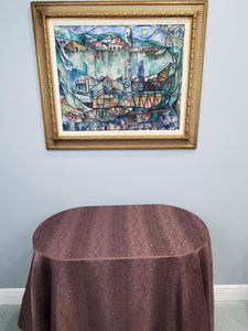 Kenya Damask Oval Tablecloth - Premier Table Linens - PTL 
