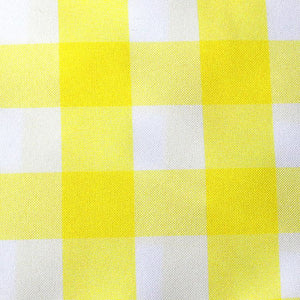 Lemon / White 20" x 20" Poly Check Napkins - Premier Table Linens - PTL 