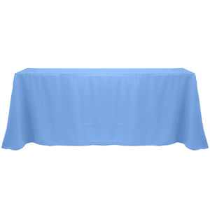 Light Blue 90" x 132" Rectangular Poly Premier Tablecloth - Premier Table Linens - PTL 